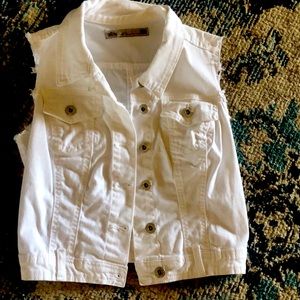 GJG vest  jean white